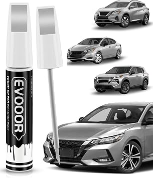 Touch Up Paint Compatible with Nissan Exact Match 2 in 1 Touch up Paint for Chips and Nicks Repair Brilliant Silver MetallicK23 Compatible with All Models