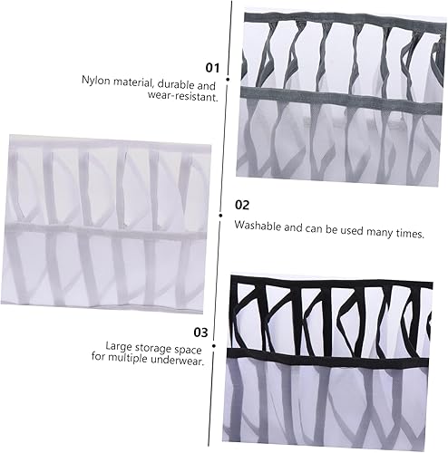 Miniatura 9 de DOITOOL 3 cajas de almacenamiento de calcetines apilables organizadores contenedores para el hogar, armario, aparador, calcetines, ropa interior,