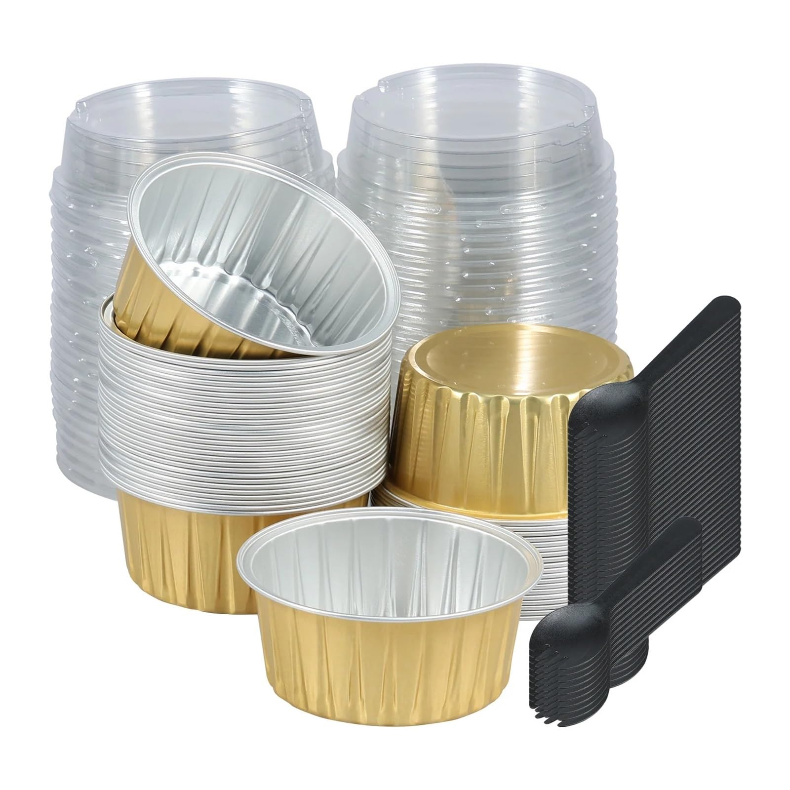 Moule cupcake aluminium rigide jetable pour transporter vos desserts sans les abîmer