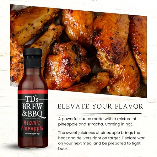 Miniatura 7 de TD's Brew & BBQ "ATOMIC PINEAPPLE" Salsa/tds brew y barbacoa/piña/chile/salsa de barbacoa/salteado/dulce y picante