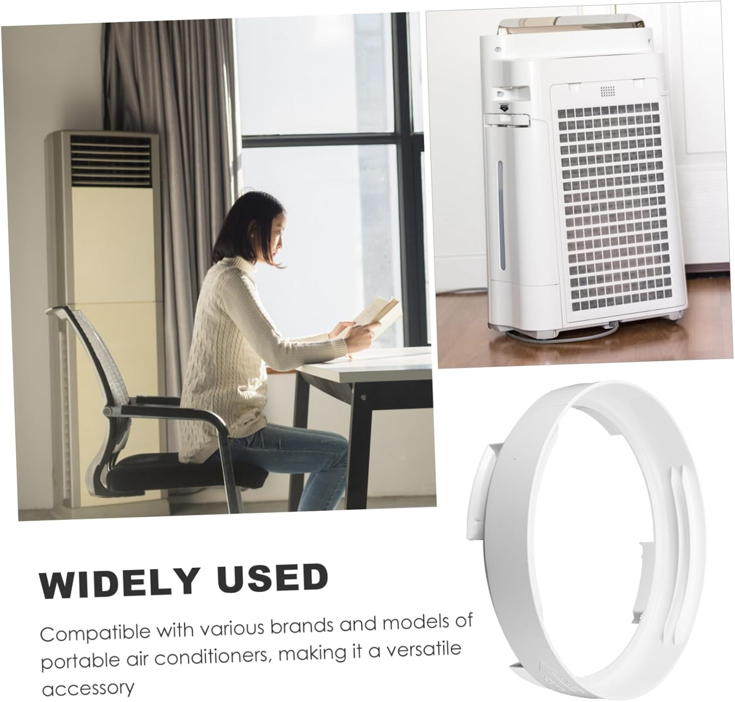 Portable Air Conditioner Exhaust Hose Coupler Extension Connector for Dual Hose Portable Units Compatible with Easy to Install
