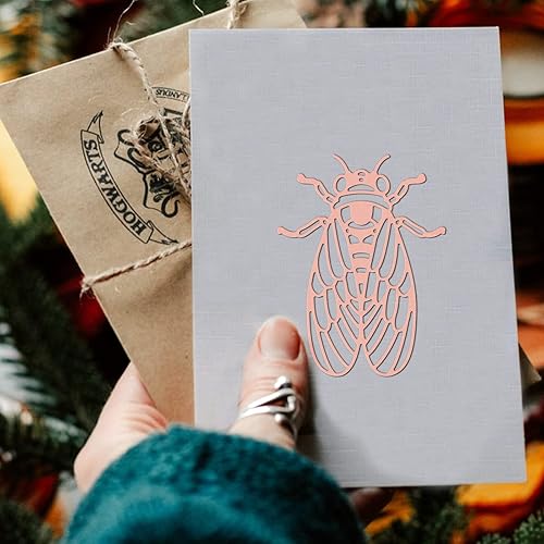 Miniatura 2 de GLOBLELAND 6 troqueles de corte de insectos, mariposas de metal, polillas, abejas, troquelados, plantillas para hacer tarjetas de papel, decoración