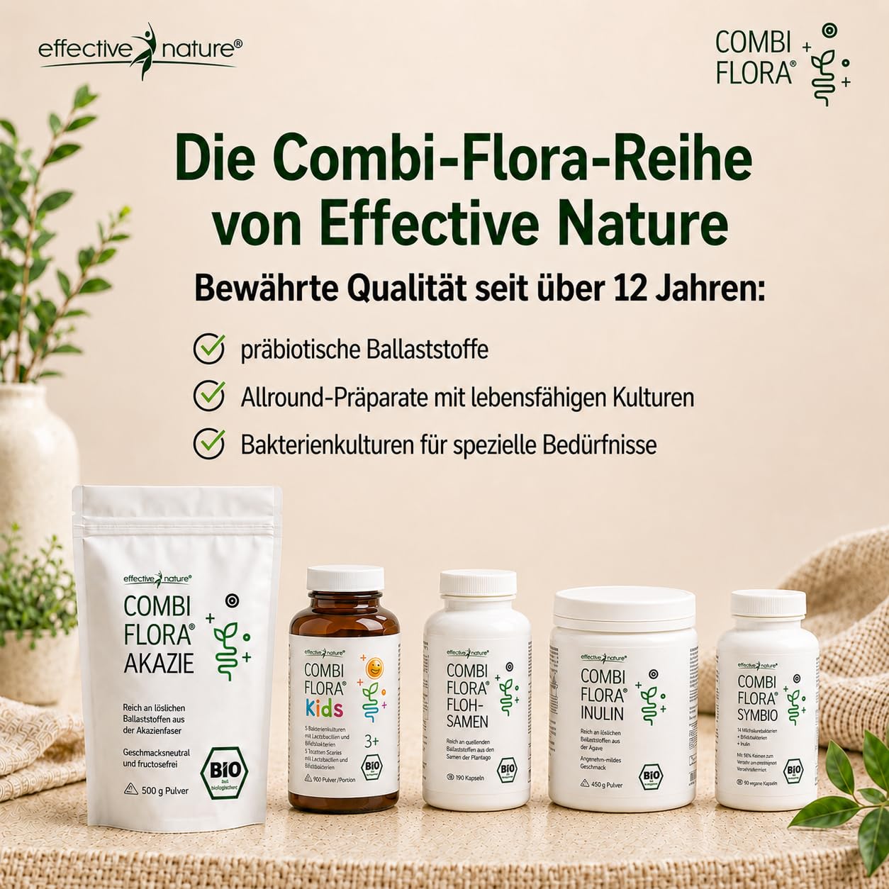 Combi Flora Kids Bio - 50 g - Mit Bifidobacterium & Lactobacillus für Kinder - Pulver mit Dosierlöffel - Mit 5 Bakterienstämmen für Kinder ab 3 Jahren