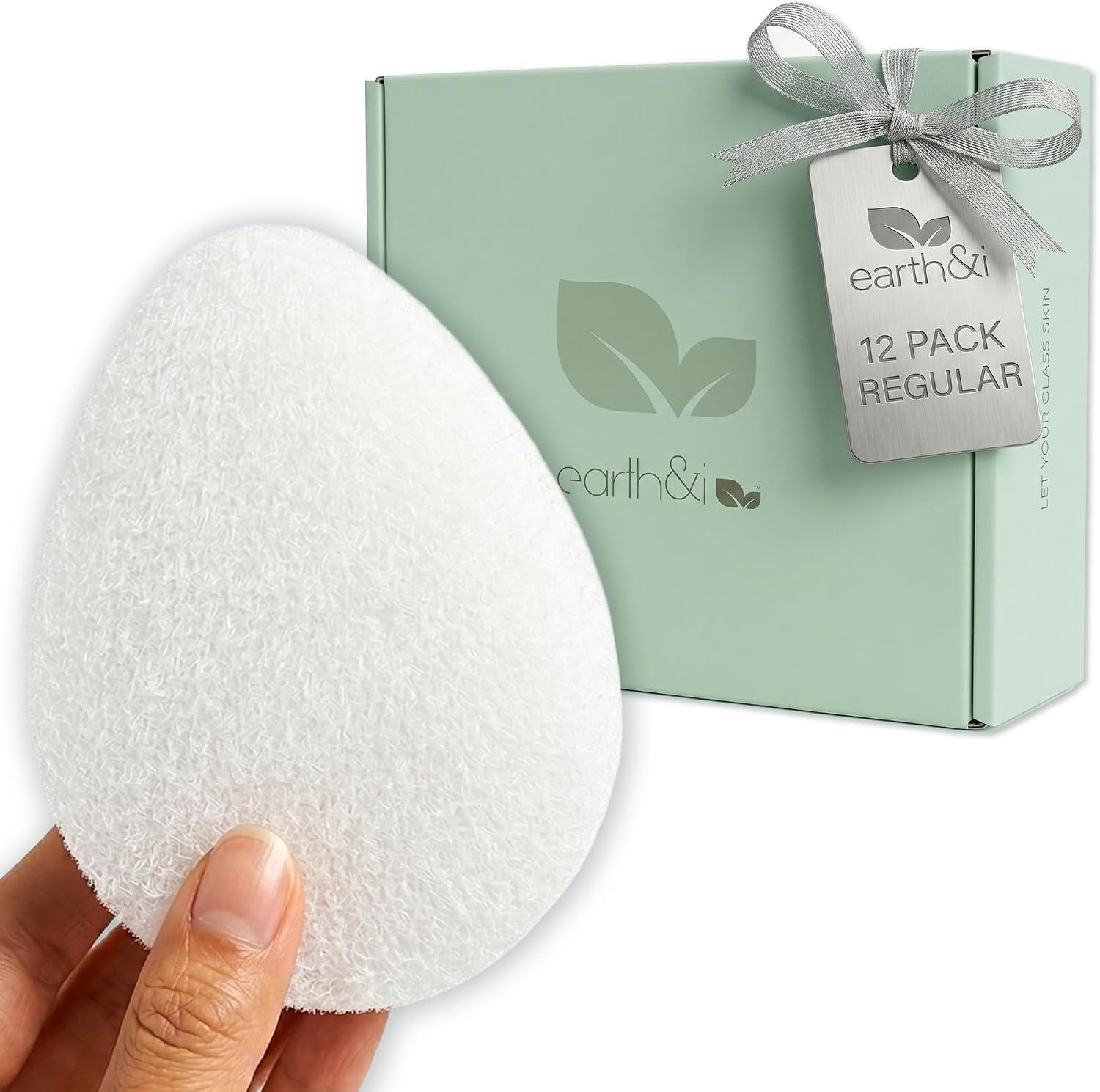 Earth & I AeroSilk Facial Sponge: Non-Tearing Firm Face Scrubber, 12-Pack