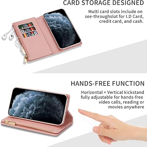 Miniatura 7 de Funda de cuero brillante con cierre magnético para Xiaomi Poco X3X3 NFCX3 Pro con cierre magnético para billetera, bolsillo para efectivo con 6-8