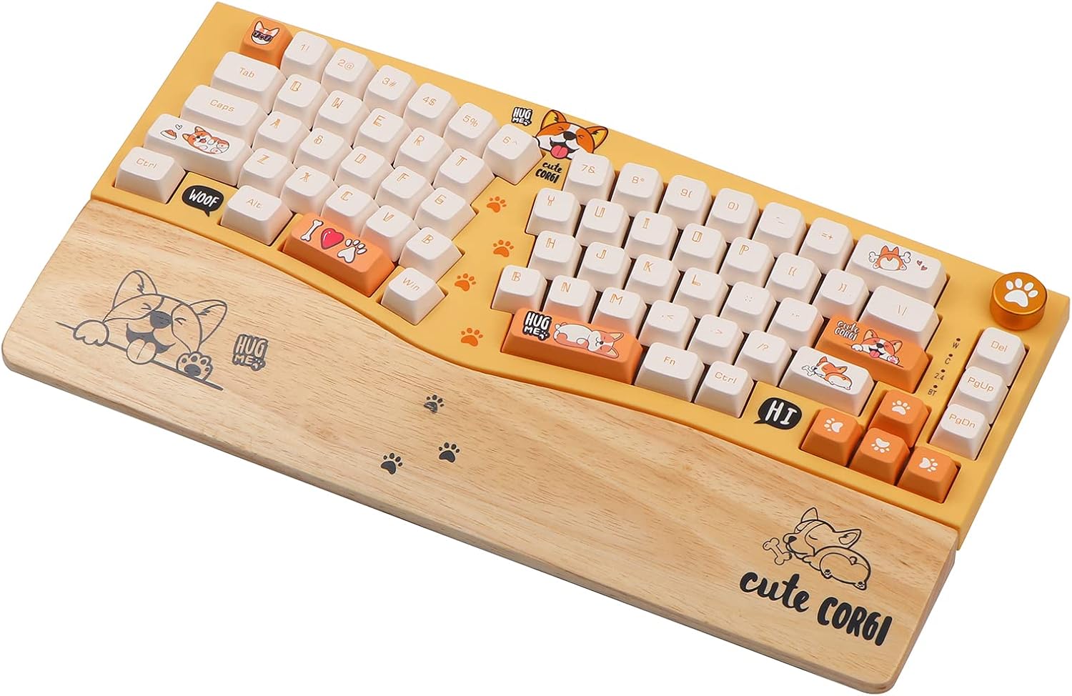 EPOMAKER Feker Alice80 Corgi Layout Gasket 68-Key Hot Swappable Bluetooth/2.4Ghz/ Type-C Wired Mechanical Gaming Keyboard, with 8000mAh Battery, NKRO, RGB Backlight, Dye-sub PBT Keycaps, for Win/Mac