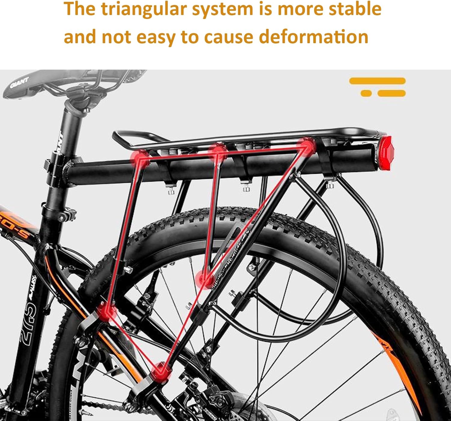 CDHPOWER Cargo Racks, Capacity Solid Bearings Universal Adjustable Bicycle Luggage Cargo Rack,Cycling Equipment Stand Footstock (double bracing)