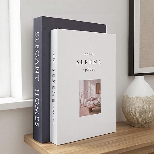 Miniatura 2 de Juego de 2 libros decorativos, caja de almacenamiento de libros de imitación, decoración moderna del hogar para mesa de café, estantería, repisa de