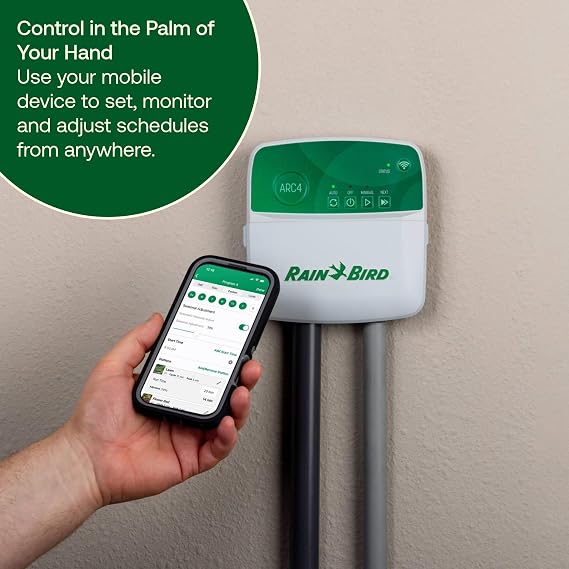 Rain Bird ARC6 App-Based Indoor Smart Irrigation WiFi Timer/Controller, 6-Zone/Station, EPA WaterSense Certified, Compatible with Alexa