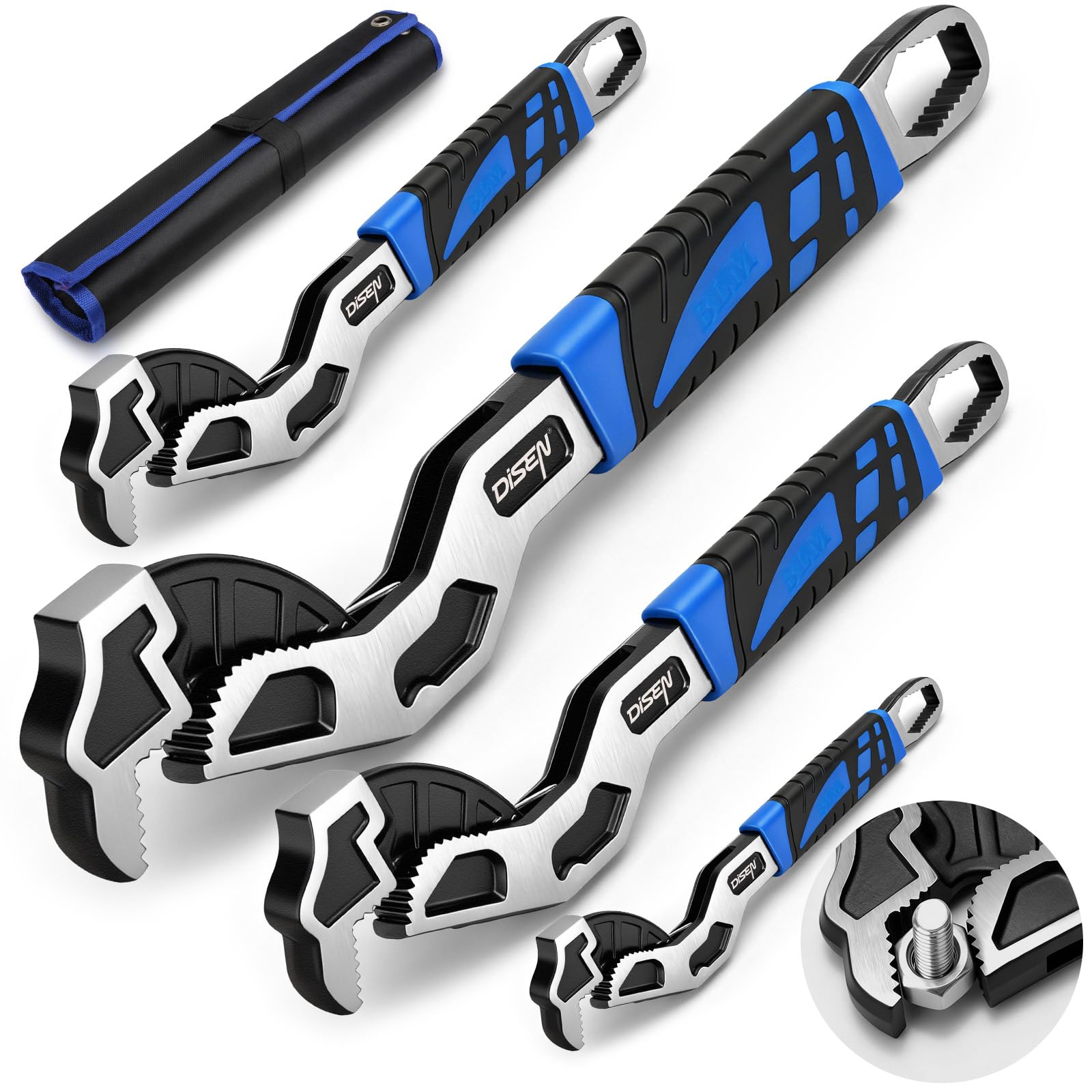 DISEN Adjustable Pipe Wrenches - 4-Piece Set -1 DISEN Adjustable Pipe Wrenches - 4-Piece Set -1
