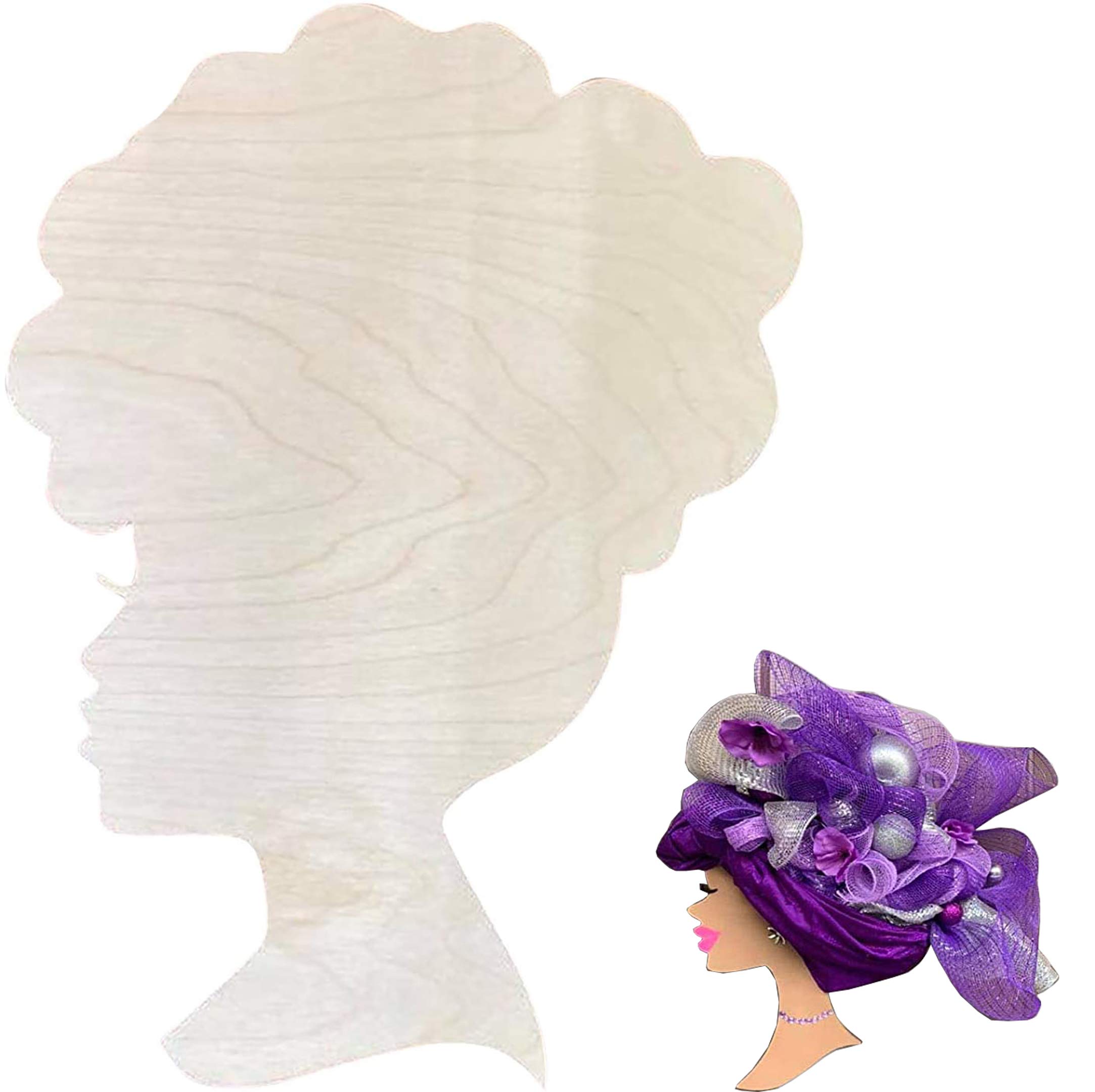 Great Mother and Child Wreath DIY Template, DIY Wooden Pendant, African Girl Art Image DIY Wooden Template for Crafts, Wreath for Front Door, The Most Touching Gift for Mother's Day (E)