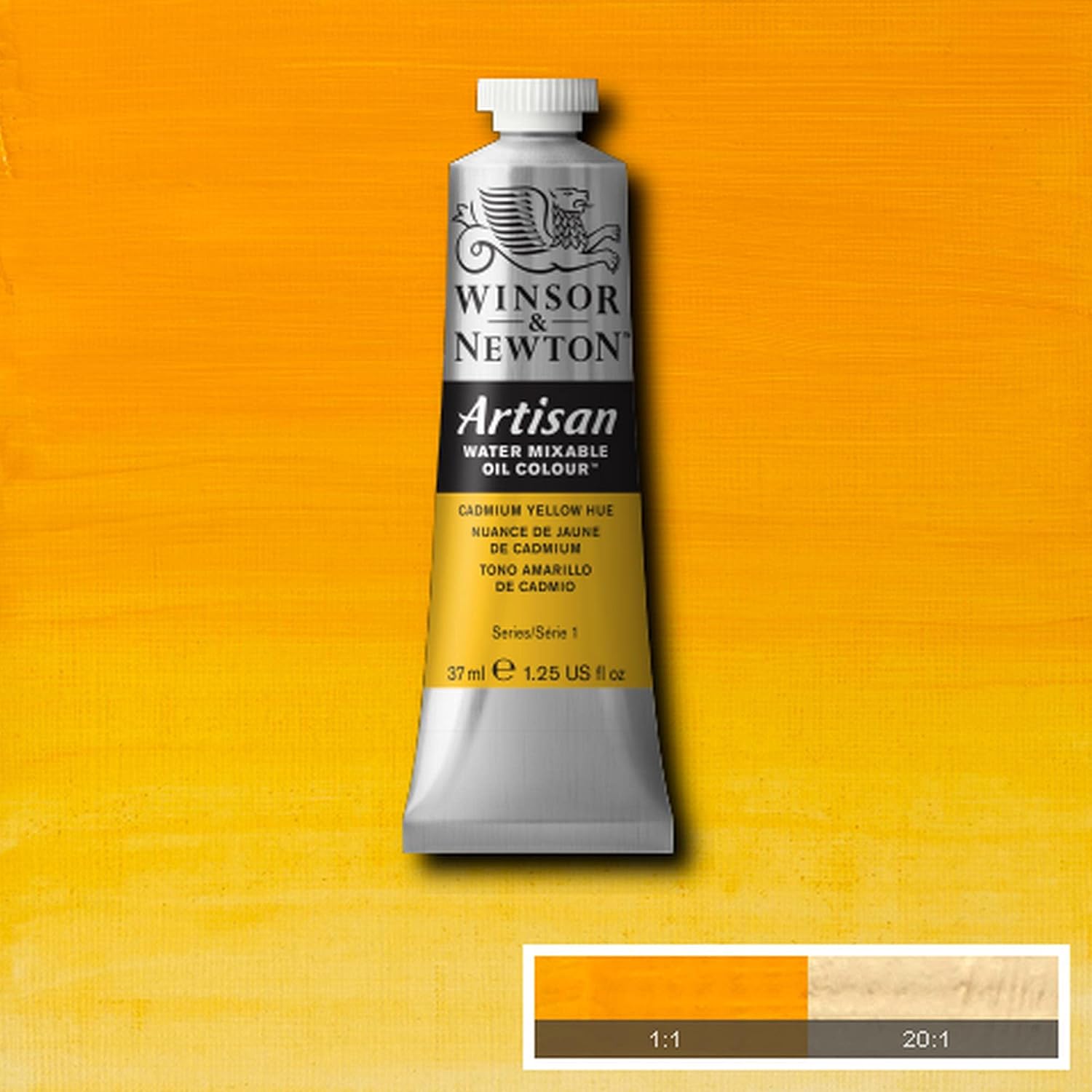 Winsor & Newton Artisan Water Mixable Oil Colour, 1.25-oz (37ml), Cadmium Yellow Hue
