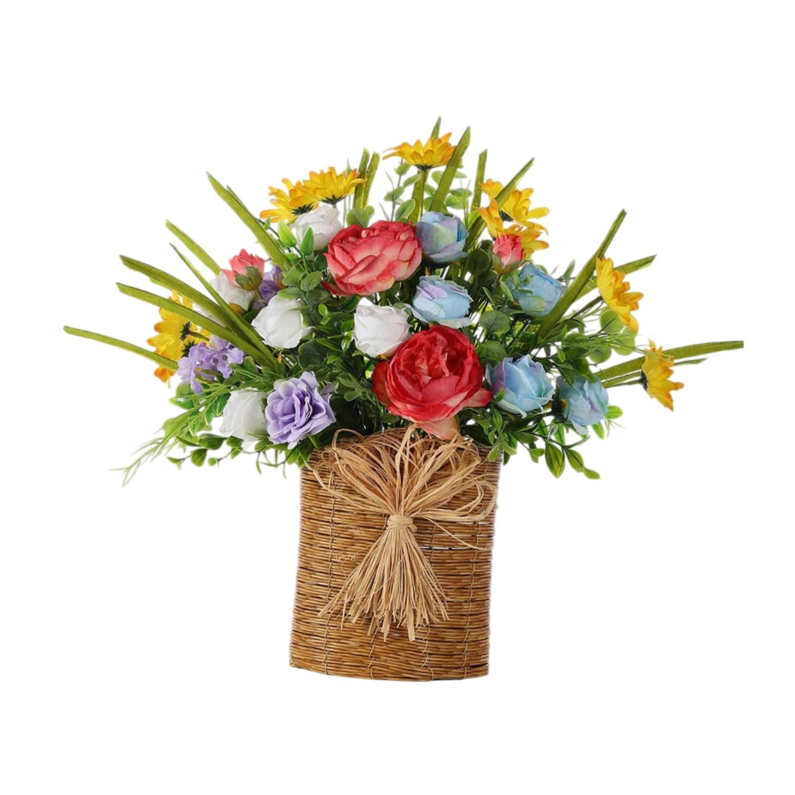 Baoblaze Panier de porte de porte couronne de couronne de porte pour porte d'entrée Ornement suspendu pour intérieur extérieur