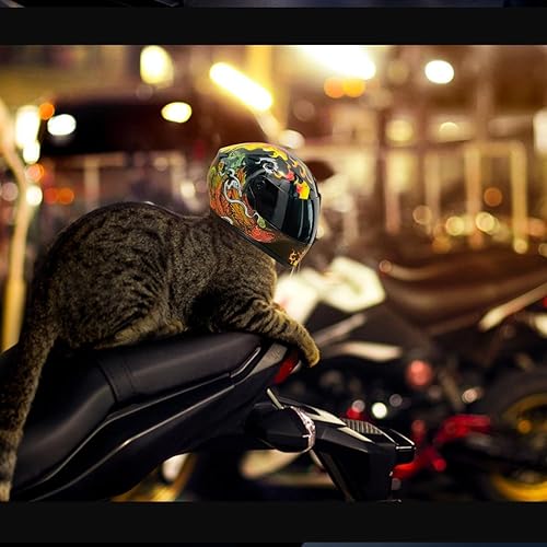 Miniatura 7 de Casco completo de motocicleta para gatos, casco de equitación al aire libre, para gato, perro, perrito, cachorro, gatito, suministros para mascotas,