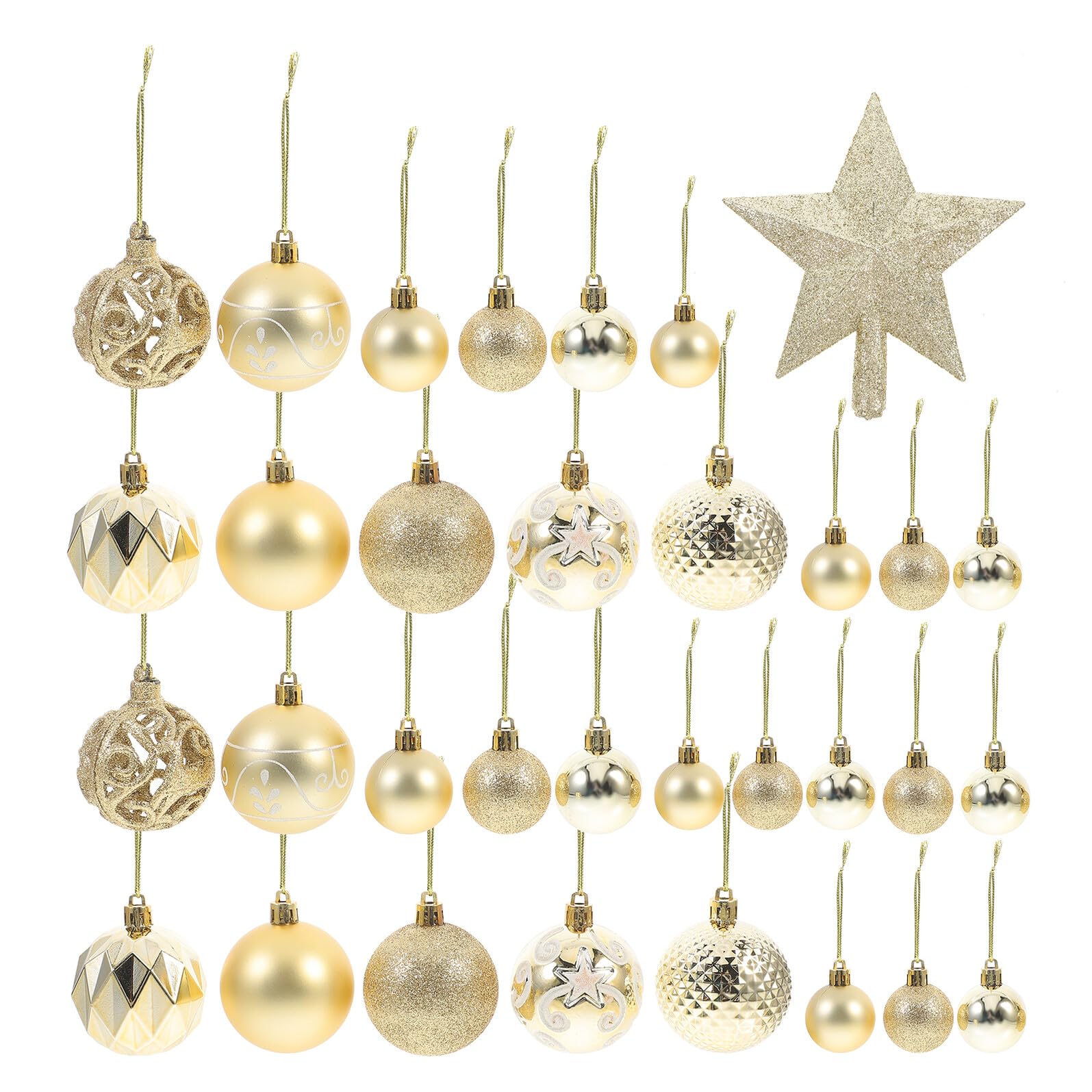 Pendentifs de Noël doré en ABS lot de 101 pièces pour la décoration de sapin