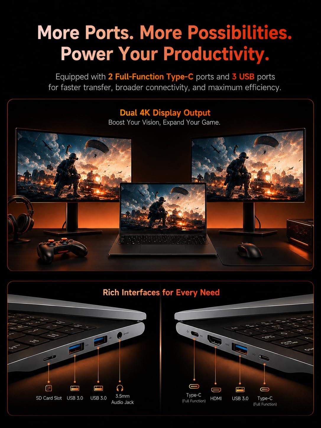 16 Zoll FHD Gaming Laptop mit AMD Ryzen 7 4800H 8-Kern-Prozessor, 16GB DDR4 RAM, 512GB SSD, AMD Radeon Graphics, Wi-Fi 6, IPS Bildschirm, 65W Typ-C, Fingerabdrucksensor