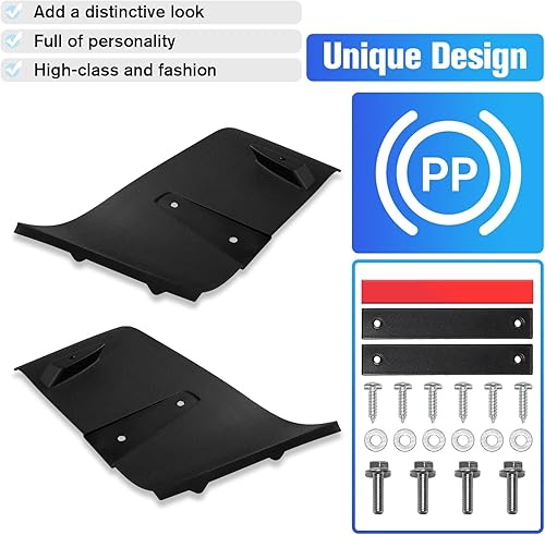 Miniatura 2 de LitMiRaCle Kit de difusor de parachoques trasero para Ford Mustang GT 2018, 2019, 2020, 2021, 2022, 2023, accesorios color negro, 2 unidades