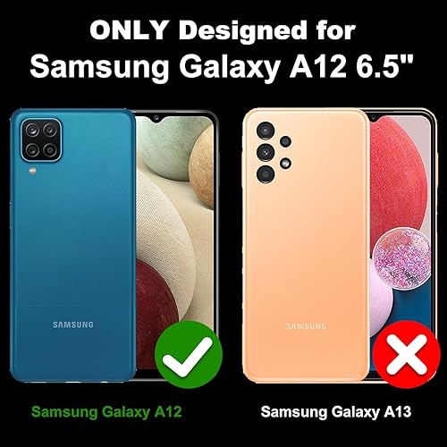 Miniatura 7 de OOK Funda transparente compatible con Samsung Galaxy A12 5G, diseño de colibrí rosa, TPU flexible, a prueba de golpes, antiarañazos, funda