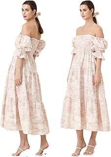 NOTHING FITS BUT Women’s Cotton Linen Kiko Pregnancy Maternity Dress, Casual Floral Maxi Maternity Gown for Baby Shower - Buy now