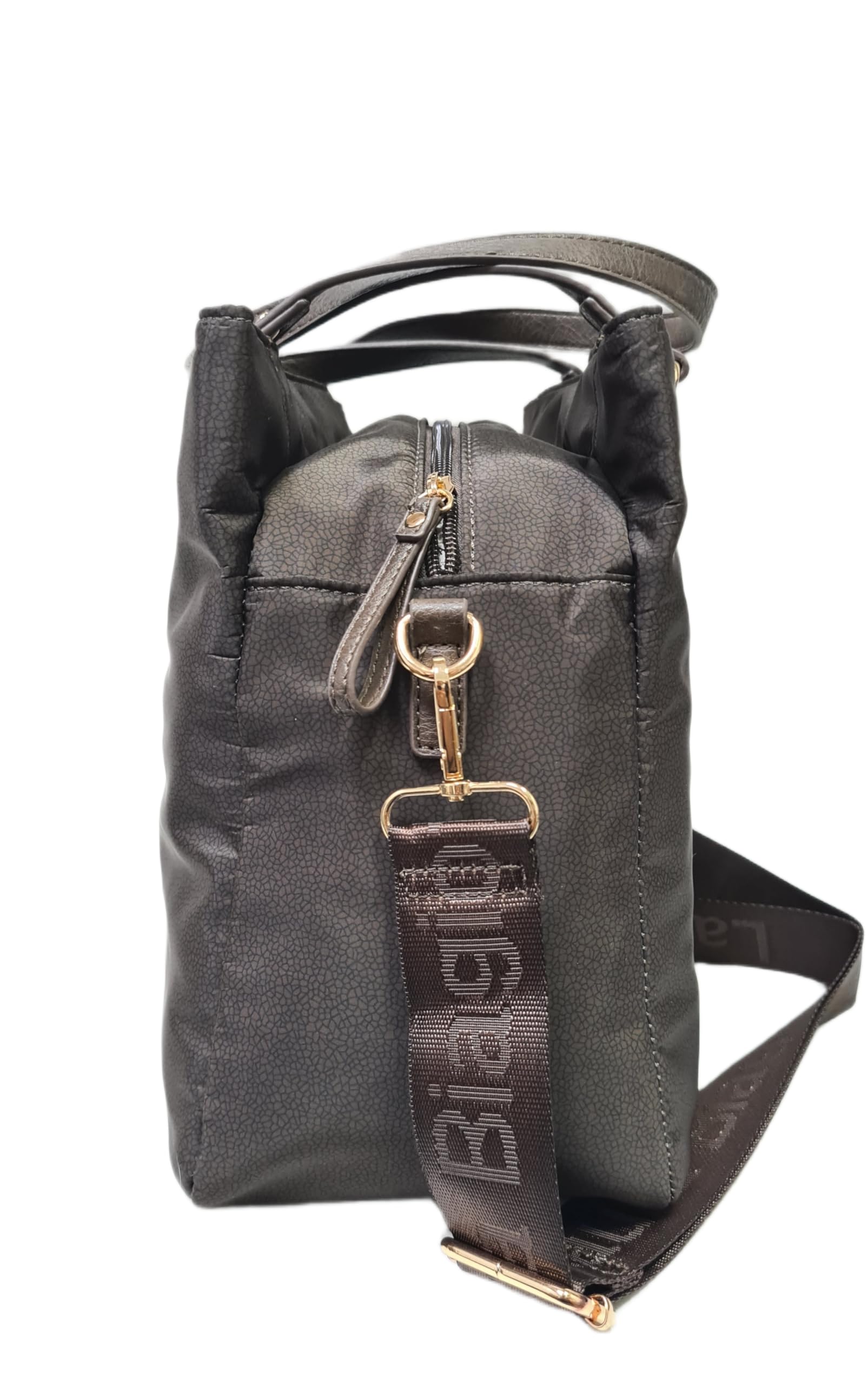 Laura Biagiotti Borsa Donna Tote Lorde, Nylon con Texture, Manici in Ecopelle, 31x25x14 cm, con Tracolla Regolabile e Scomparti Multipli Art. LB 101-34