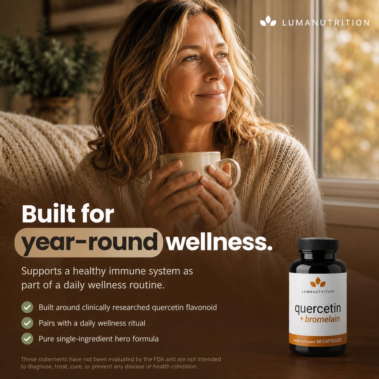 Luma Nutrition Quercetin with Bromelain Supplement 500mg - 60 Capsules — Amazon image 5