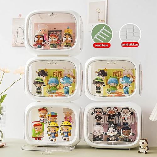 Miniatura 11 de Clear Display Case for Figures,Wall-Mounted Doll Storage Box,Adjustable Display Stand Clear Acrylic Display Box with Door Dust and Moisture Proof