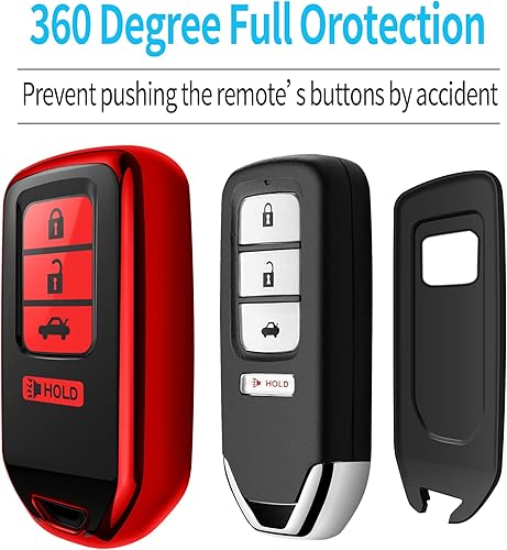 Miniatura 41 de Tukellen Funda para llavero Honda, funda de protección completa de TPU suave premium para Honda Accord Civic CRV Pilot Ridgeline Odyssey Passport