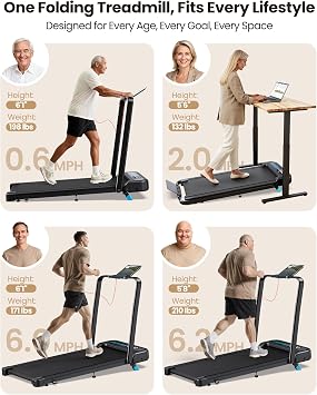 WELLFIT Incline Walking Pads with Handle Bar for Home Office Apartment, Small Under Desk Treadmills with Hiking Climbing Mode for Efficient Fat-Burn, Works for APPs/Mute Remote, 320 LBS Capacity