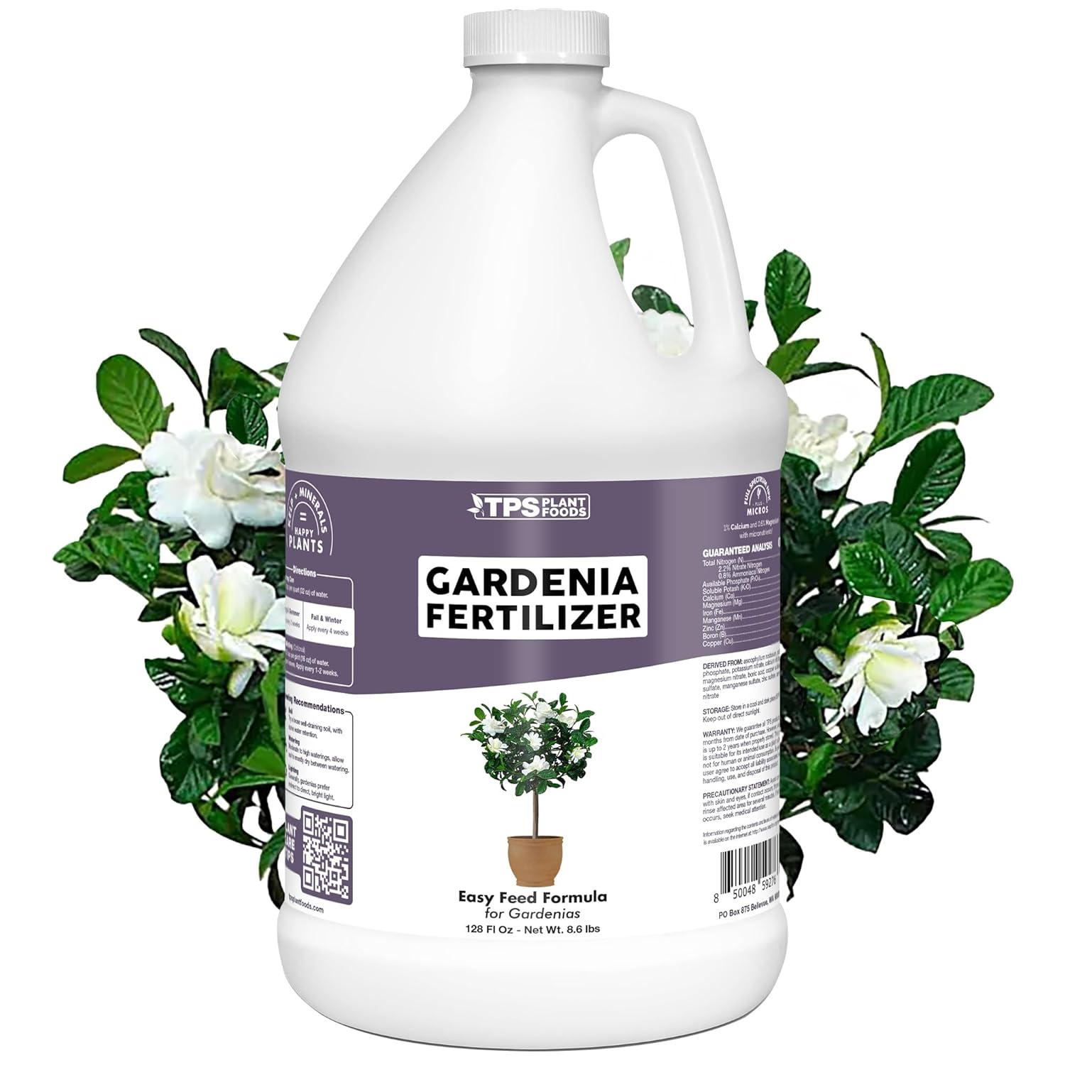 Gardenia Fertilizer – Liquid Plant Food for More Blooms, Rich Green Leaves & Stronger Root Development, 1 Gallon