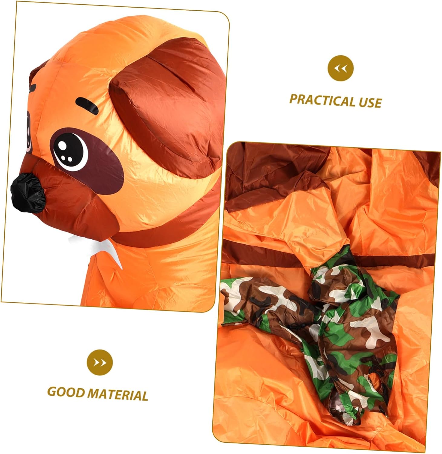 FRCOLOR Inflatable Dog Costume for Halloween Christmas Easy Quick Inflate Party Outfit for Adults Fun Blow Up Costume for Festive Celebrations