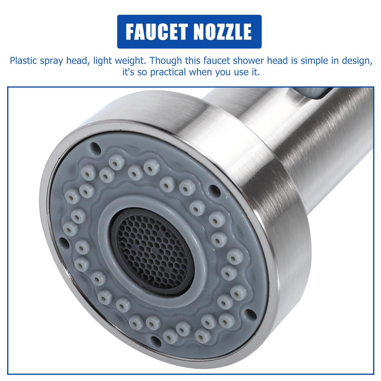 Doccetta per Lavabo da Cucina in Abs Argento Tubo Estensibile, Resistente al Calore, Facile da Installare, per Pulizia Efficiente e Uso Quotidiano