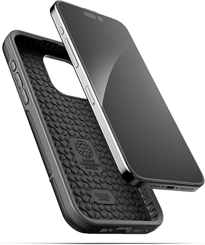 Miniatura 8 de ENCASED Funda a prueba de golpes compatible con iPhone 16, funda magnética ultrarresistente, serie Rebel (negro, iPhone 15 Pro) Negro -,Púrpura