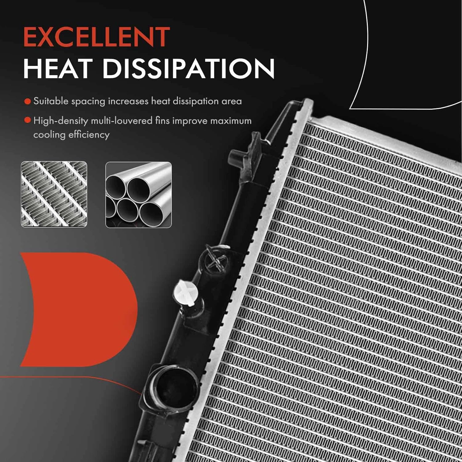 A-Premium Engine Coolant Radiator Assembly Compatible with Honda HR-V HRV 2016 2017 2018 2019 2020 L4 1.8L, Manual Transmission