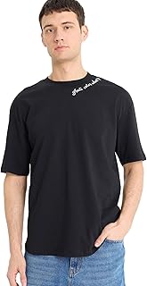 DeFacto Mens Young Boxy Fit Crew Neck Short Sleeve Knitted T-Shirt T-Shirt (pack of 1)