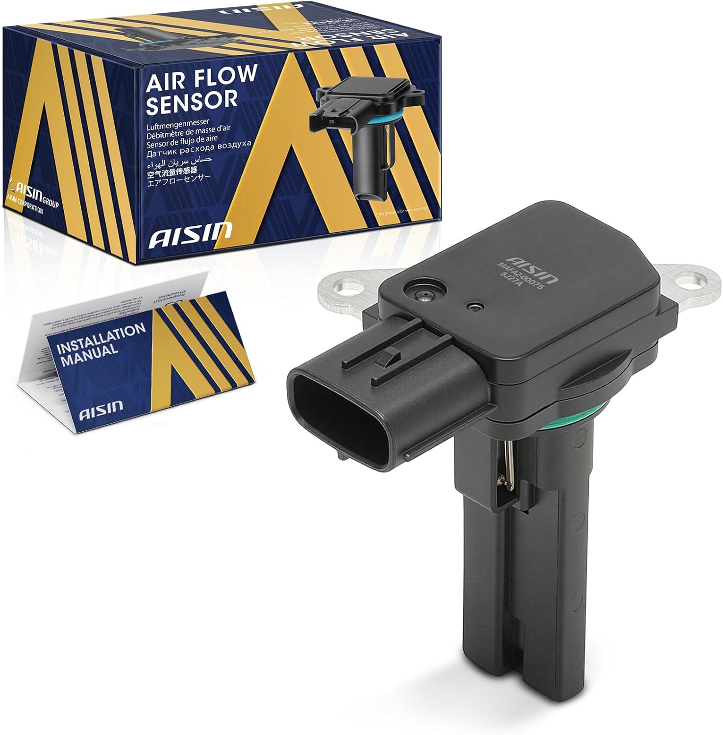 AISIN AFTERMARKET MAFAZ-00075 Mass Air Flow (MAF) Sensor - Compatible with Toyota Camry 07-11, Sienna 07-10, RAV4 06-12, Highlander 08-13, Corolla 09-13, Lexus ES350 07-12, GS350 07-11, RX350 07-09