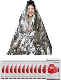 Victoper Emergency Foil Blankets 12Pack Thermal Blankets 210