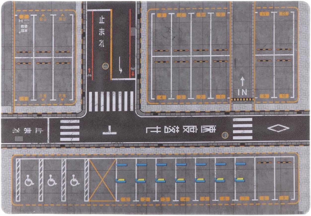 1/64 Parking Lot Scene Display Nonslip,Underground Garage, Pad,Mini Car Garage Model Building for Vehicle Scene Toy, H