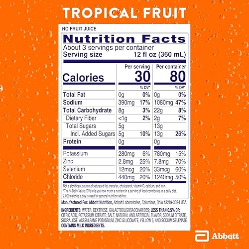Vista 28 de Pedialyte Advanced care, solución oral de electrolitos, 0.26 gal, 8 unidades, 1, 1