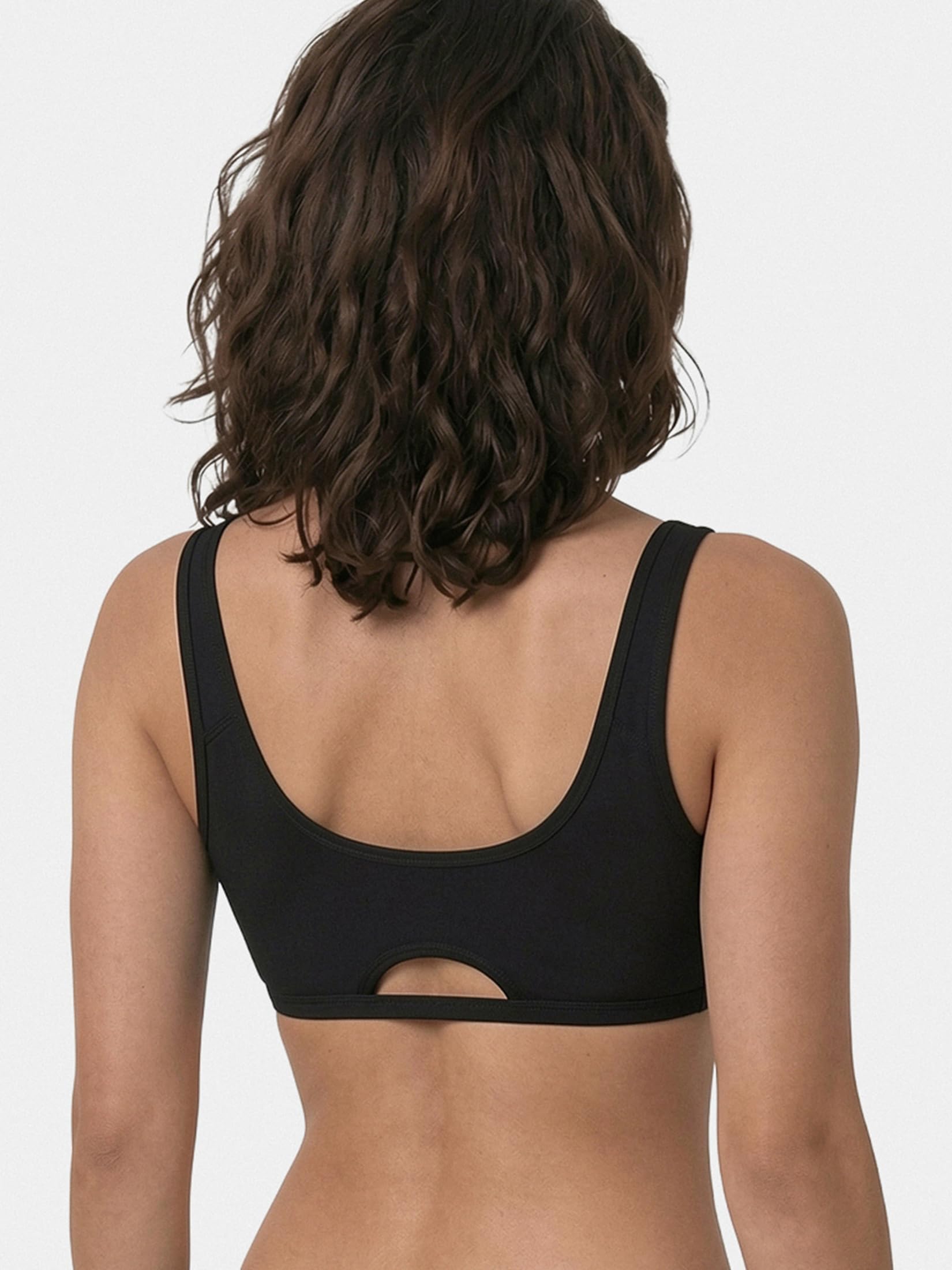Enamor SB06 Low Impact Bra - Non-Padded, Wirefree & High Coverage Black