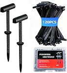 Upgrade 120Pcs Nylon Universal Cable Tie Buckle with Storage Box, Zip Tie Clips for Car Fender, Engine Cover, Mudguard Fastener, Automotive Replacement Screw Fixing
