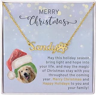 Paw Silver Necklace for Pet Lover, Personalized Christmas Gift Idea for Dog Owners, Jewelry for Golden Retriever Lovers, Paw Print Necklace / 18K Yellow Gold