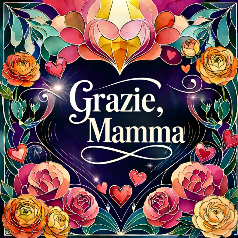 Grazie, mamma – un regalo dal cuore: Libro da colorare con oltre 40 disegni floreali da condividere e regalare