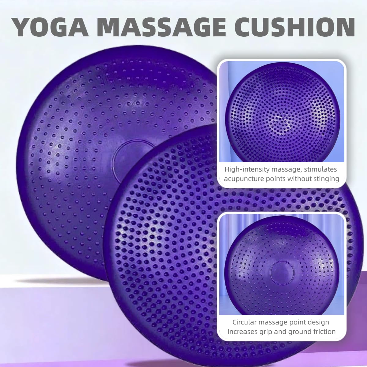Cuscino Propriocettivo in PVC,Gonfiabile per Equilibrio Comprensivo di Pompa,Cuscino Equilibrio Gonfiabile per Yoga,Fitness,Pilates,Sport Esercizio Fisico,Allenamento,Diametro 33.5 cm