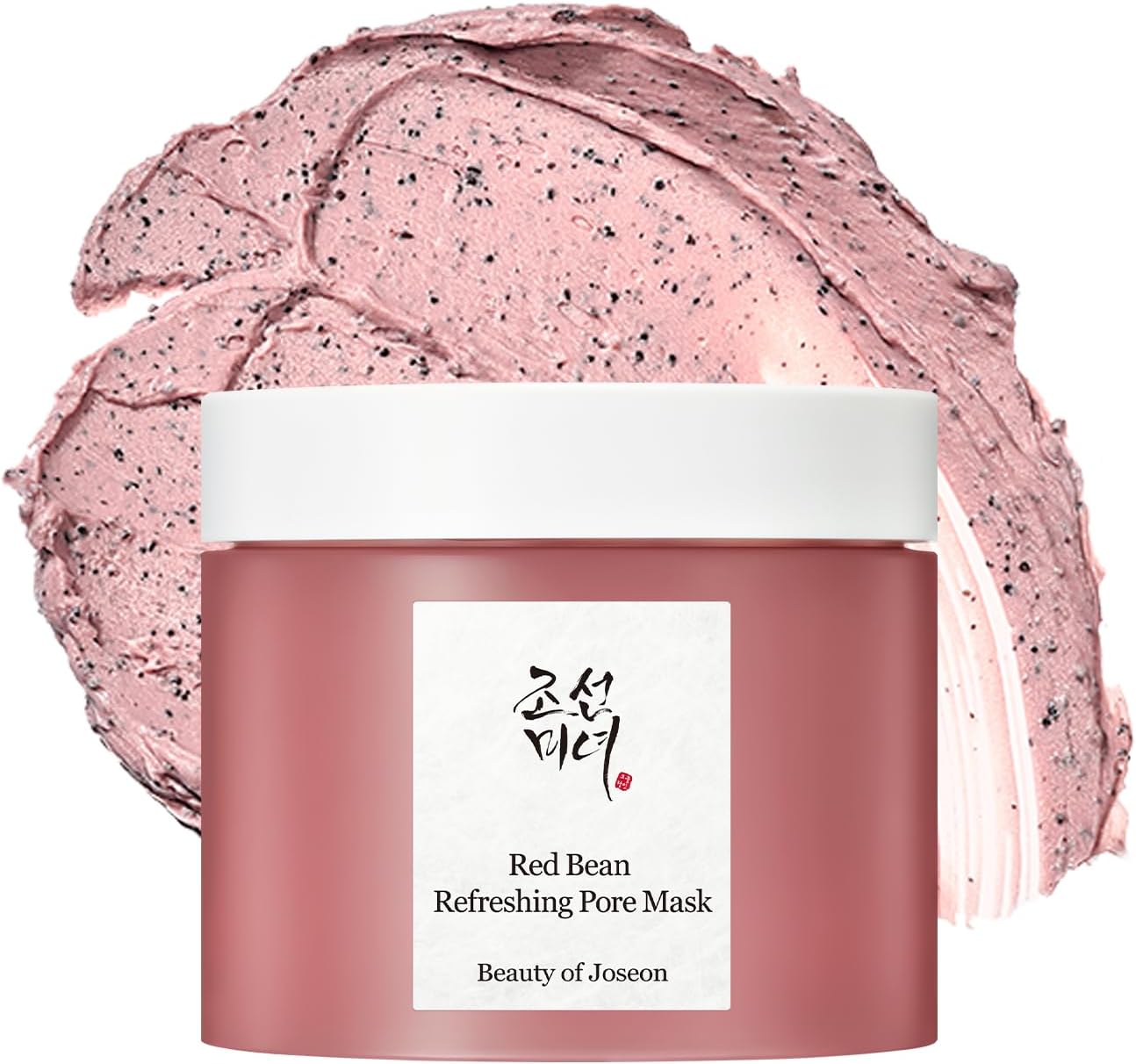 Red Bean Pore Refreshing Mask Mud Cream Hydrating Wash Off Pack, Pore Cleansing Exfoliator, Korean Skin Care for Men and Women 140ml, 4.73 fl.oz