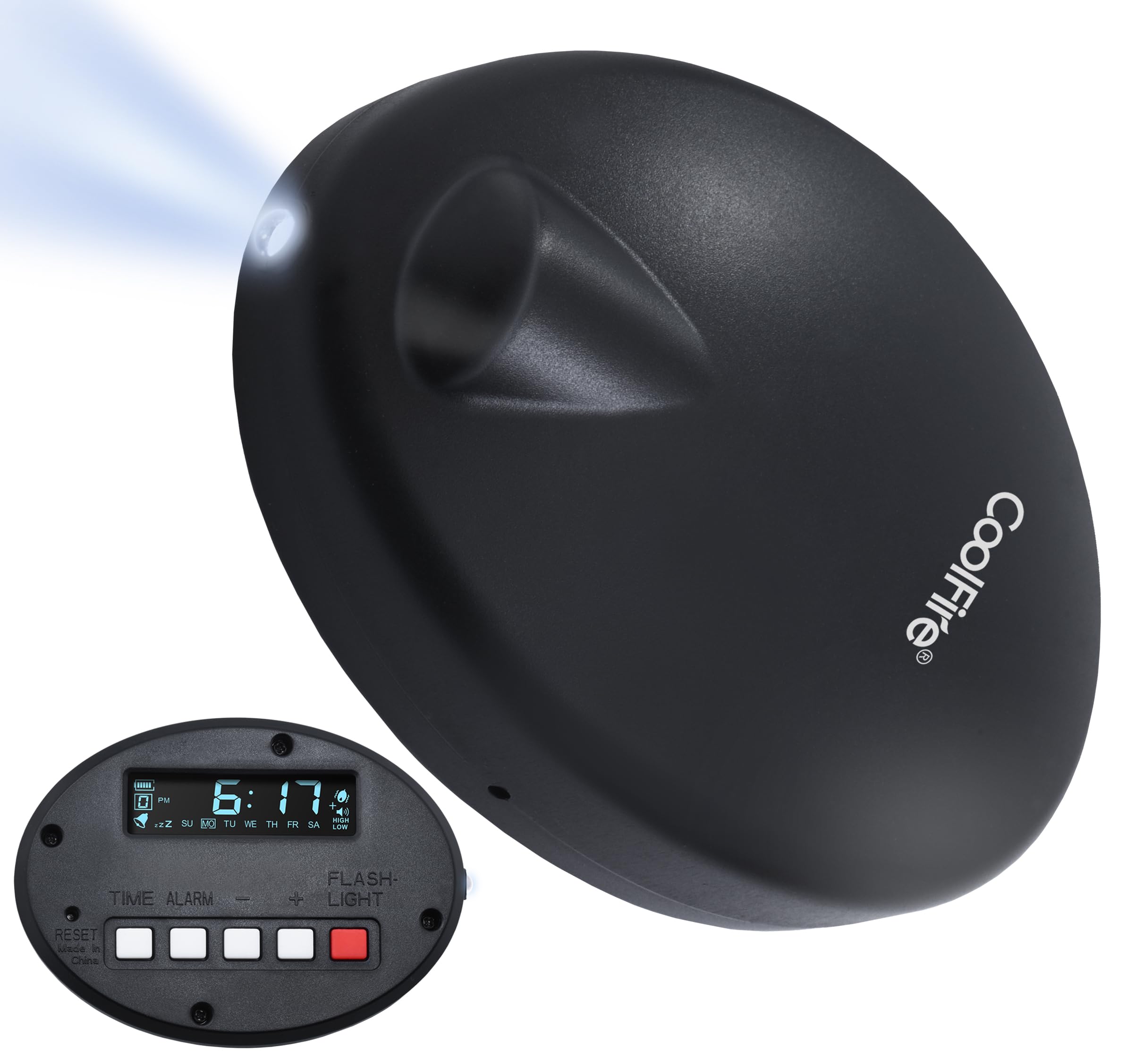 Coolfire Reloj despertador vibratorio recargable, funciona con pilas, para adultos y adolescentes, reloj despertador agitador de cama para personas que duermen mucho, viajeros y personas con