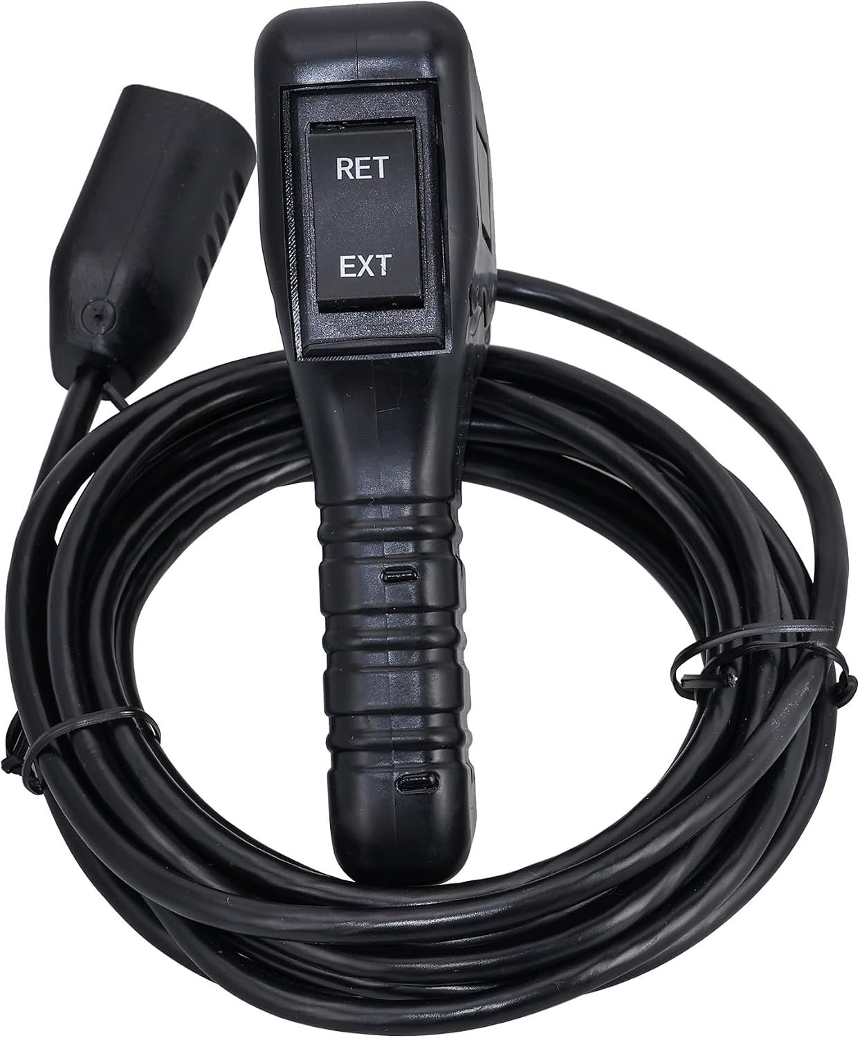 83665 Plug-in Truck Winch Remote Controller, Compatible with Warn M8000 M10000 M12000 Ford Jeep Wrangler Dodge Ram Power Wagon, 12Ft 5-Pin D-Shape Plug Ergonomic Grip, Fit for 3 or 5 Wire Round Plugs