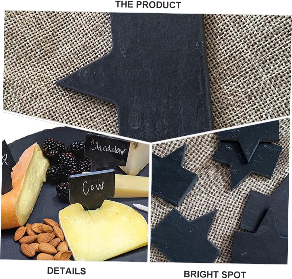Set of Cheese Labels with Pencils and Bag for Cakes