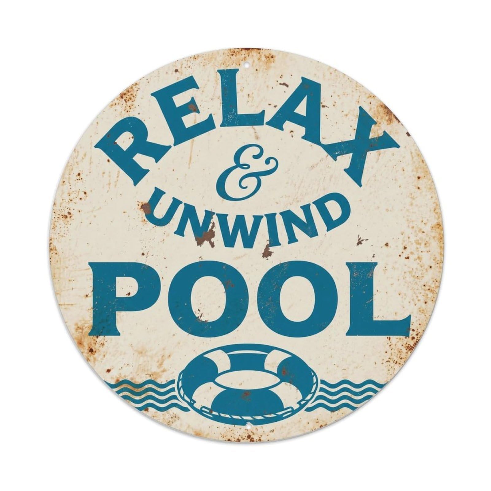 Tgrcjimh Style. Relax Unwind Poolmetal Tin Sign