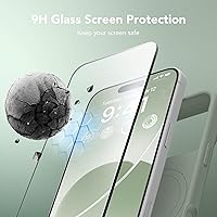 Vista 1081 de GONEZ Funda de silicona para iPhone 15 Pro Max, compatible con Magsafe, protector de cámara + protector de pantalla, forro de microfibra suave Negro