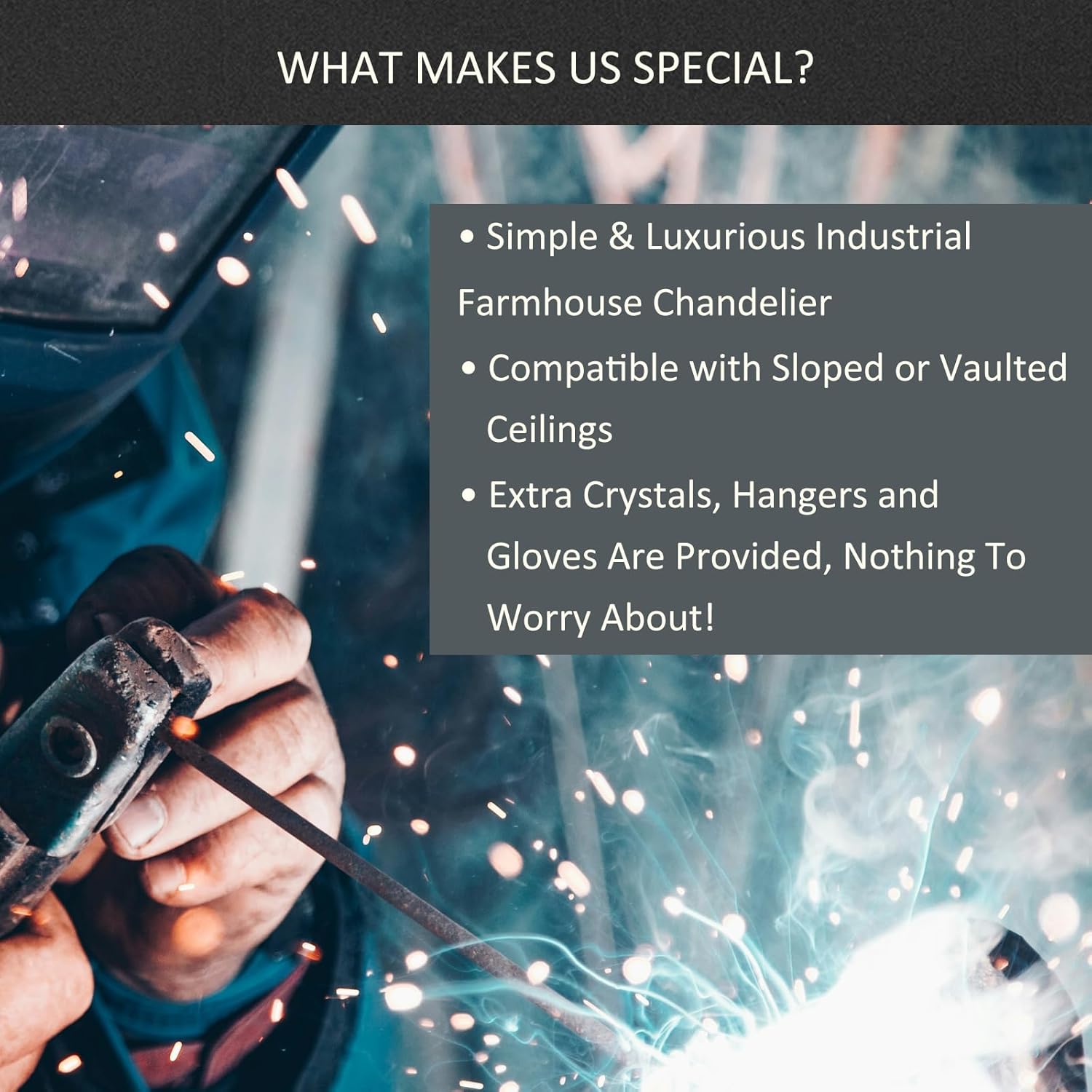 Modern Black Farmhouse Crystal Chandelier, 35" Industrial Square Chandeliers Modern Luxury Adjustable Ceiling Pendant Light Fixture for Kitchen Island Dining Living Room Bedroom Foyer